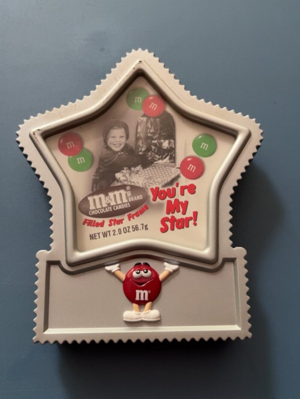 M&M's "You're My Star!" Filled Star Photo Frame - Red M&M - Vintage